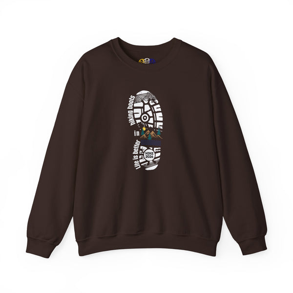 Life is Better In Hiking Boots Men’s Graphic Sweatshirt