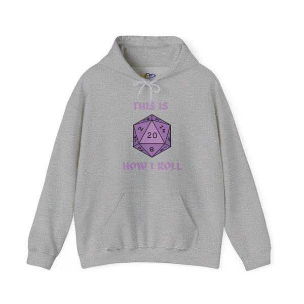 This Is How I Roll Violet D20 Die Unisex Graphic Hoodie