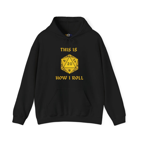 This Is How I Roll Yellow D20 Die Unisex Graphic Hoodie