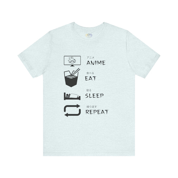 Anime, Eat, Sleep, Repeat Anime Men's Graphic T-Shirt