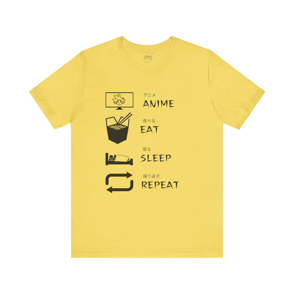 Anime, Eat, Sleep, Repeat Anime Men's Graphic T-Shirt