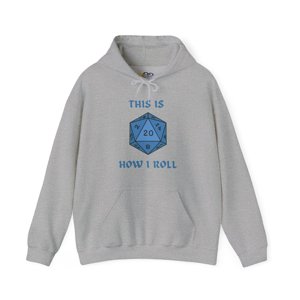 This Is How I Roll Light Blue D20 Die Unisex Graphic Hoodie