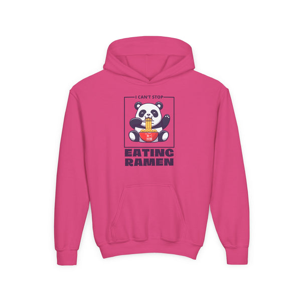 I Can’t Stop Eating Ramen Panda Kids Unisex Graphic Hoodie