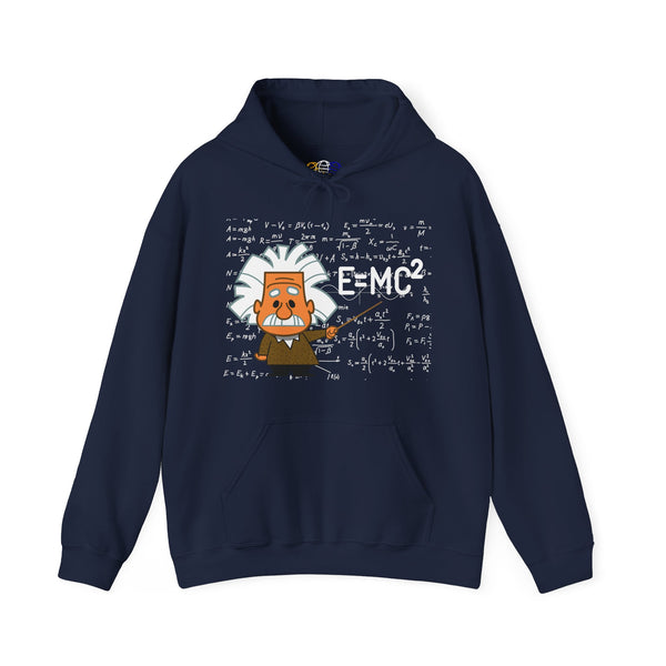 Einstein Cartoon E=MC2 Adult Unisex Graphic Hoodie