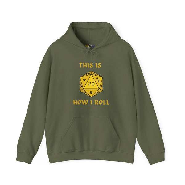 This Is How I Roll Yellow D20 Die Unisex Graphic Hoodie