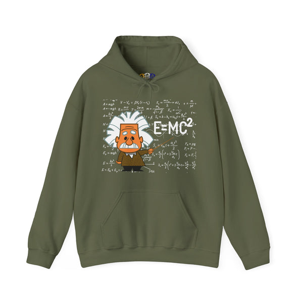 Einstein Cartoon E=MC2 Adult Unisex Graphic Hoodie