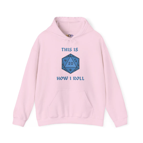 This Is How I Roll Light Blue D20 Die Unisex Graphic Hoodie