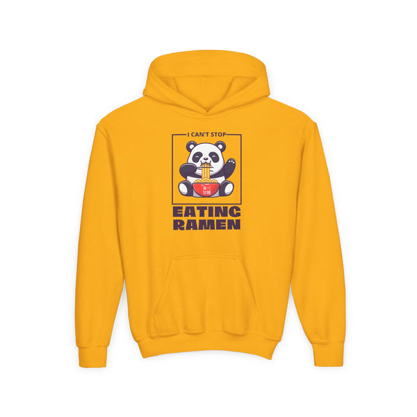 I Can’t Stop Eating Ramen Panda Kids Unisex Graphic Hoodie
