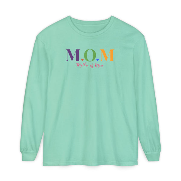 MOM Mother of Mine Colorful Acronym Women's Long Sleeve Shirt