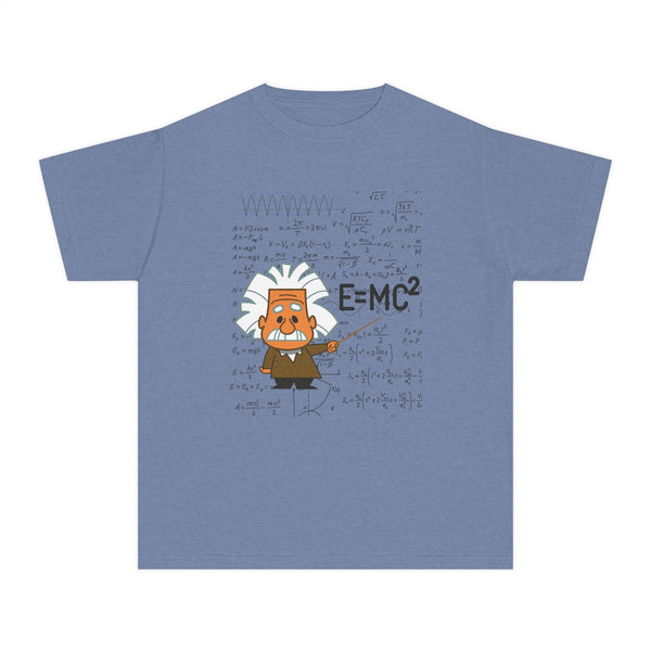Einstein Cartoon E=MC2 Kids Unisex Graphic Tee