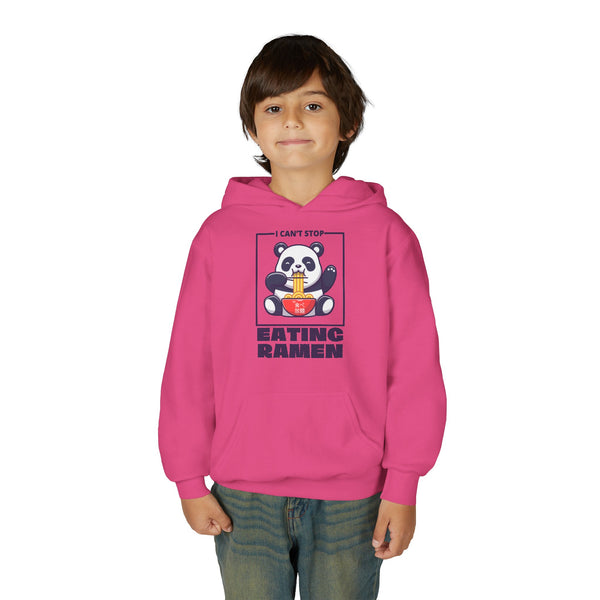 I Can’t Stop Eating Ramen Panda Kids Unisex Graphic Hoodie