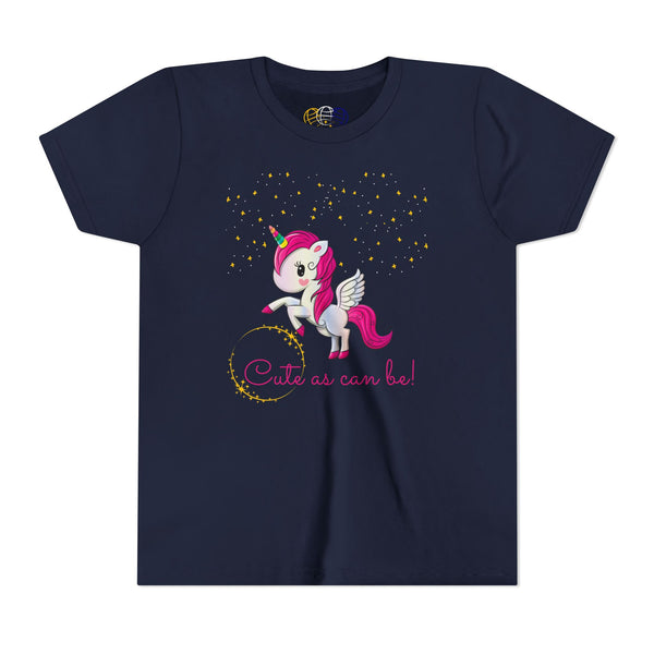 Cute As Can Be Unicorn Girls Graphic Tee