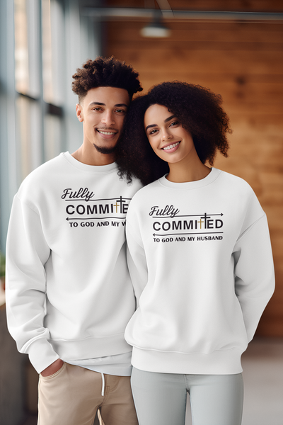 Fully Committed To God And My Wife  Men's Graphic Sweatshirt