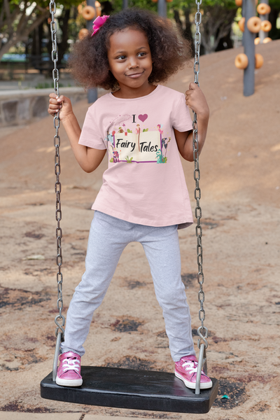 I Love Fairy Tales Girls Graphic Tee