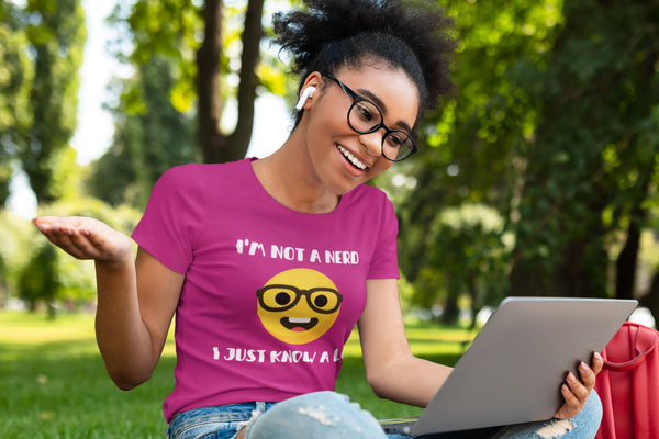 I'm Not A Nerd I Just Know A Lot Emoji Icon Unisex Graphic T-Shirt
